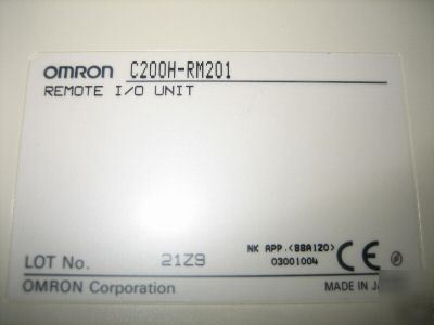 Omron sysmac C200H-RM201 remote i/o unit C200HRM201