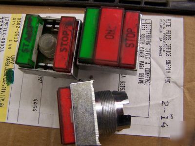 Pushbuttons, square d 9001 type kx, 3 button fronts