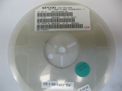 10,000PCS p/n erj-6ENF22R1V ; res 22.1 ohm 1/8W 1% 0805