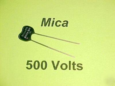 360PF at 500V dipped silver mica capacitors : qty=14