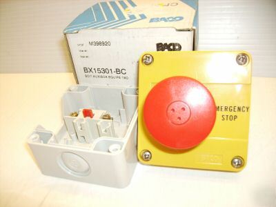 Baco emergency stop button BX15301-bc maintained 