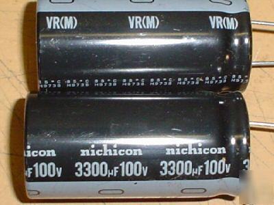 New 10PCS nichicon 100V 3300UF radial capacitors 