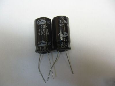 New 50PCS electrolytic capacitors 330UF , 100V , 20% 