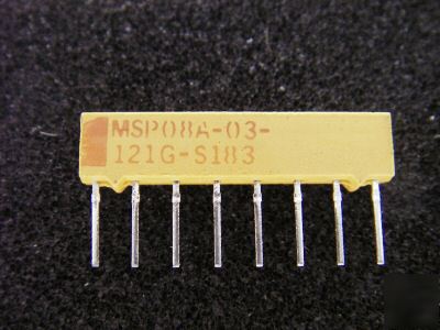 resistor network, MSP08A-03-121G, 120 ohm, 1W, 2%,100V