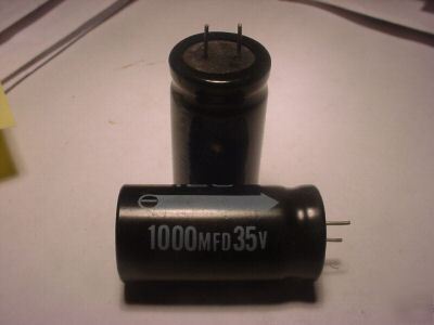 1000 mfd 35 volt radial electrolytic cap ( qty 100 ea )