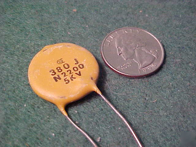 15PC high voltage 380PF 5KV ceramic disc capacitor