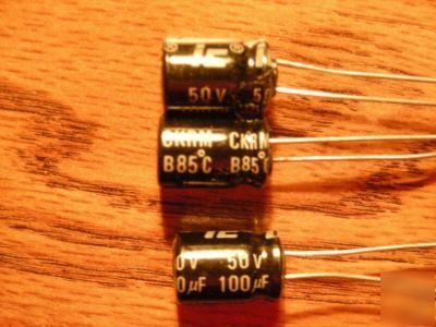 80 each 50V 100UF 85C mini electrolytic capacitor
