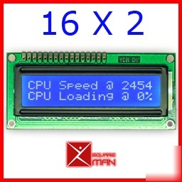 HD44780 16X2 character lcd display led backlight blue