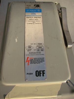 Ite safety switch F353 100 amp 600 volt 25HP 3PH 119EE