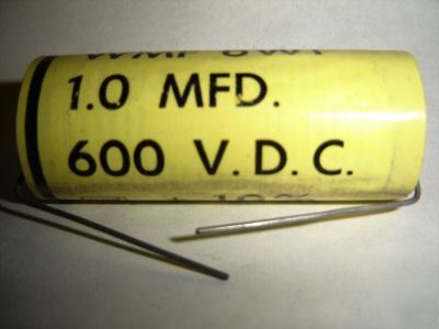 Lot of 5 capacitors 1.0UF 600VDC cde wmf 6W1 poly