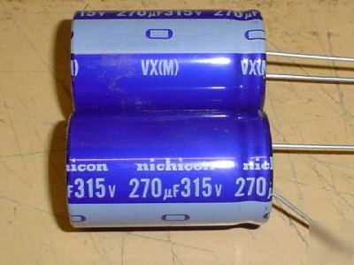 New 10PCS nichicon 315V 270UF radial capacitors 