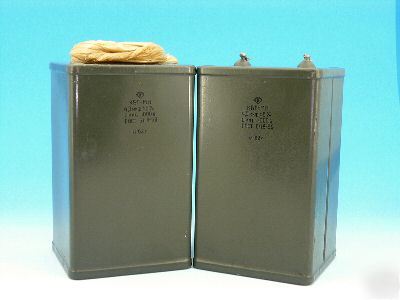 Paper + oil capacitor kbg-mn 4UF 1000V 5% kbg lot of 2