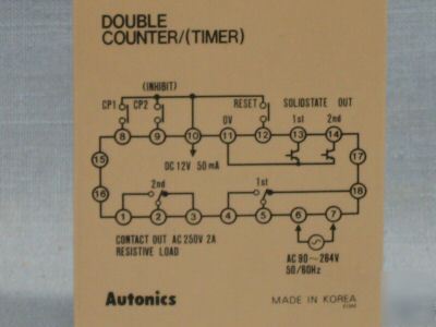 Autonics counter / timer 90-264VAC FX6-2P