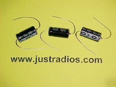 10UF @ 350V axial leaded electrolytic capacitors qty=12