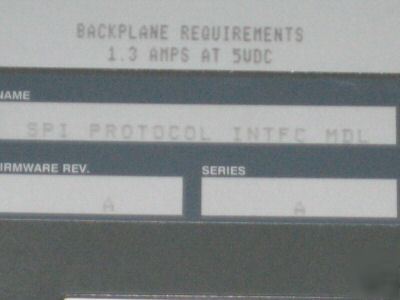 Allen bradley 1771-spi series a spi protocol interface