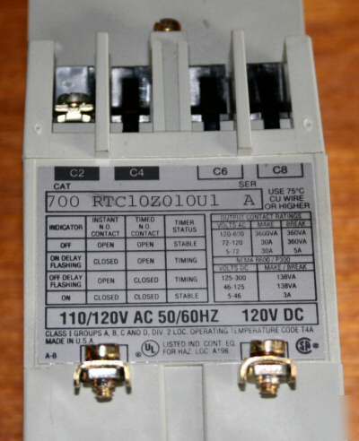 Allen bradley 700 time delay relay solid state timer 