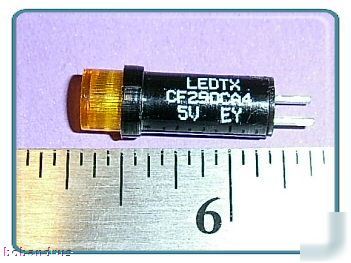 Ledtronics (5 volt) amber bi-pin cartridge lamp