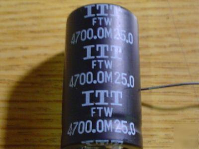 New 25PCS itt 25V 4700UF snap-in capacitors 
