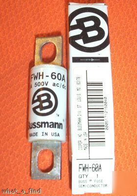New buss semiconductor fuse fwh-60 FWH60A bussmann 