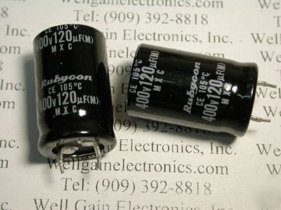 Rubycon 120UF 400V mxc 105'c electrolytic capacitor 