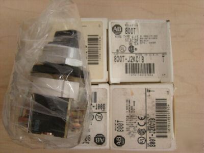 (4) allen bradley 800T-J2KC1B selector switch, =