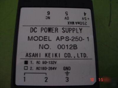 Lot of 4 / asahi keiki aps-250-1 5V dc power supply 