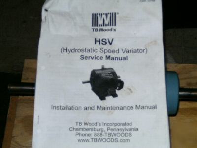 Tb woods hydrostatic speed variator 