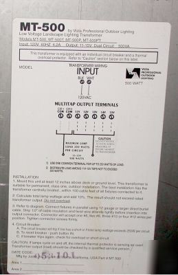 Vista pro 500W power transformer mt-500RP 