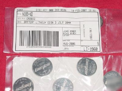 25 pcs. battery lithium coin 3 volt 20MM, pb free