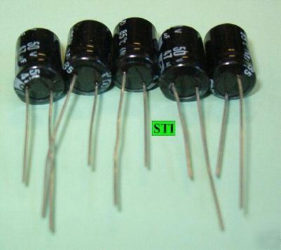  47UF 47MFD electrolytic capacitors 50V (qty 5) radial