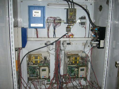 Drive cabinet w/ (2) idm G5 & (1) seco ac vector drives