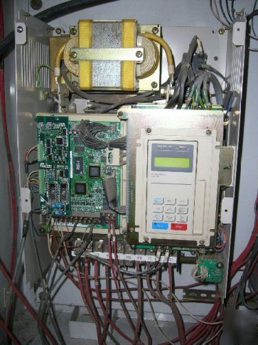 Drive cabinet w/ (2) idm G5 & (1) seco ac vector drives