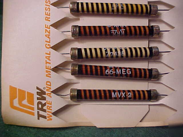 Irc mvx-2 high voltage resistors 66MEG ohm tesla jacobs