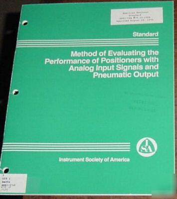 Isa positioners w analog input signals pneumatic output