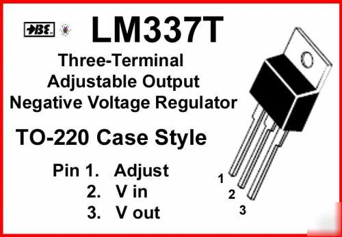 LM337 LM337T adj neg voltage reg 1.5A to-220 (10-pack)