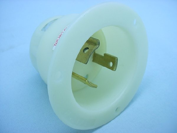 Leviton L12-30 locking flanged inlet 30A 480V 3PH