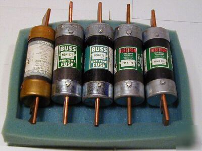 5 assorted non-175 one time fuses 250V