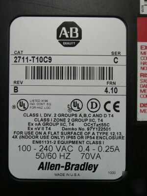 Allen bradlly panelview 2711-T10C9 c 2711T10C9 excellen