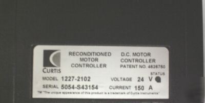 Curtis pmc 1227-2102 motor controller