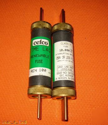 New lot 2 cefco ren 100 fuse REN100 renewable class h