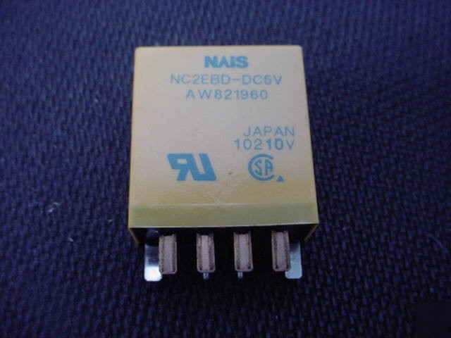 New nais NC2EBD-DC5V 5 volt dc coil relay dpdt 