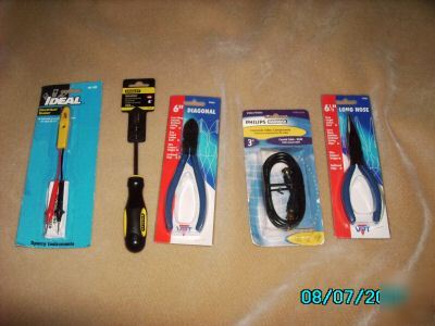 New nip - electrician tool lot tester, wire stripper,etc