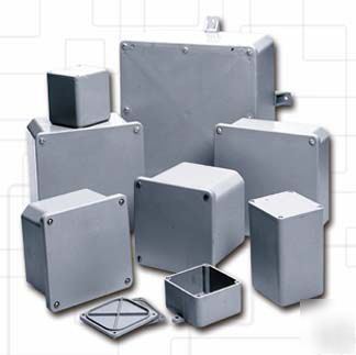 Pvc junction box with cover and gasket 4 x 4 x 4