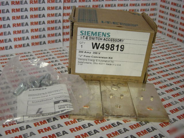 Siemens ite j fuse conversion kit W49819 200A 250V 