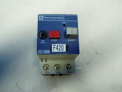 Telemecanique motor starter m/n: GV1-M06 - used