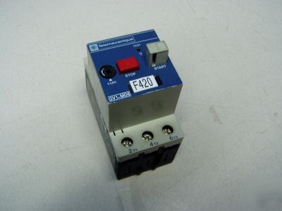 Telemecanique motor starter m/n: GV1-M06 - used