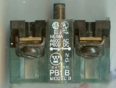 New westinghouse contact block PB1B n.c. model b