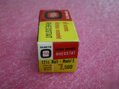 7X ohmite ceramic rheostat 12.5WATT 2500OHM model e nos