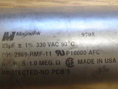 New 1 magnetek 330V 25UF a/c motor run capacitor 