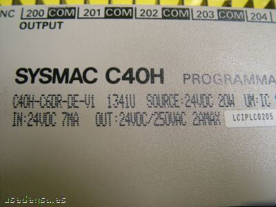 Omron sysmac C40H-C6DR-de-V1 programmable controller